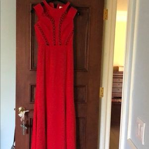 Red evening dress